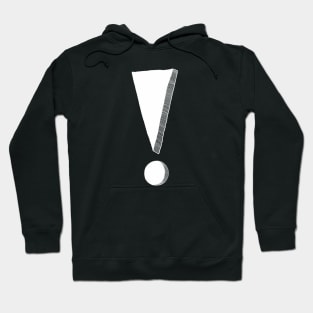 Exclamation point /white Hoodie